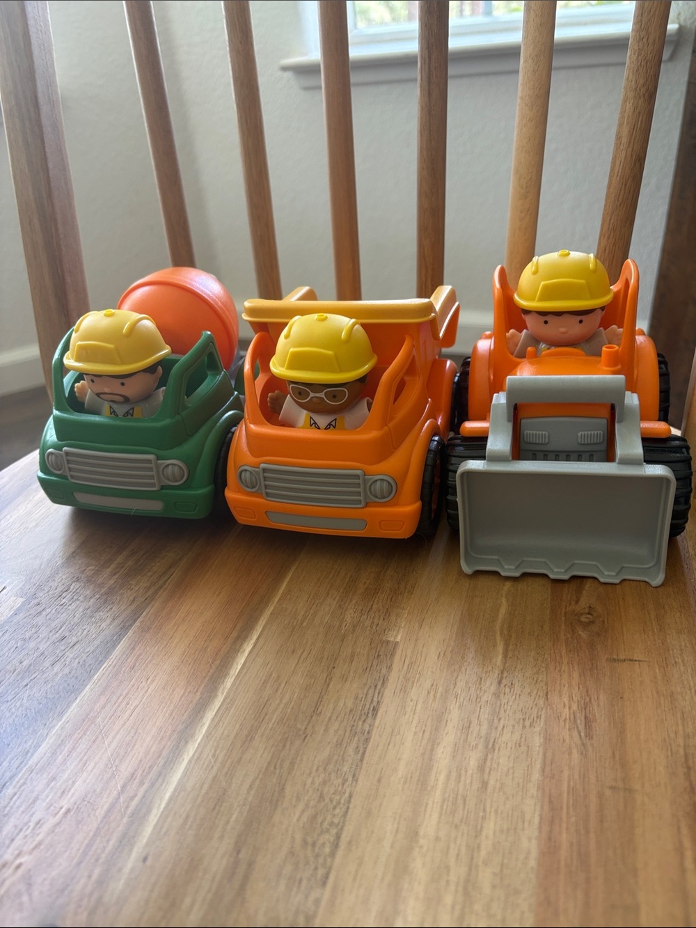 Kids Construction Truck Toy Set - Orange & Green